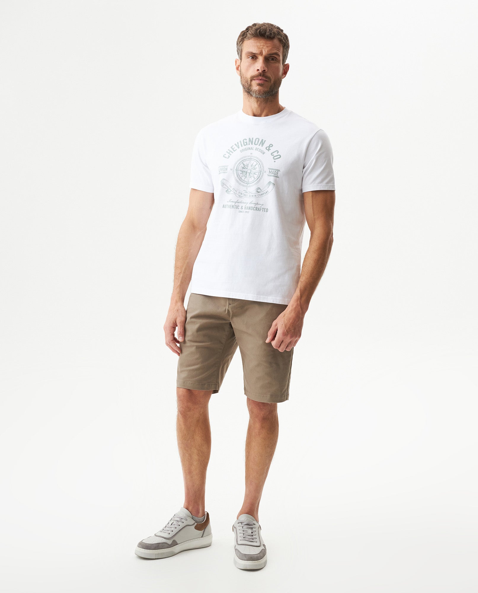 Men's Graphic Slim Fit T-shirt in Cotton, Harbor - 3