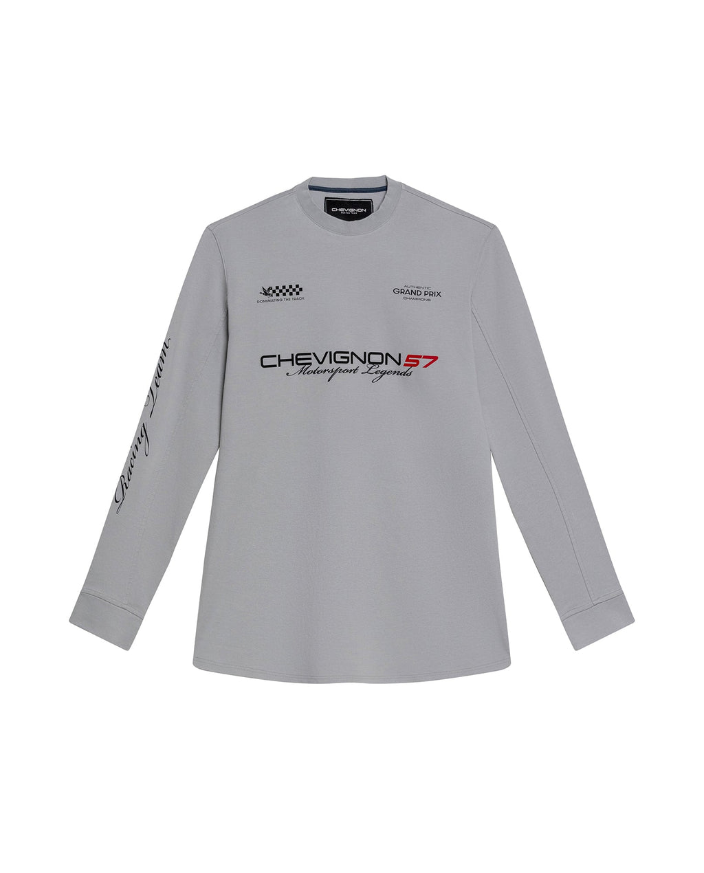 Men's Racing Long Sleeve Regular Fit T-shirt in Cotton, Compass - 3